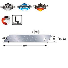 Леза сегментні TAJIMA Spare Blades LB50-50H 18мм, 50 штук